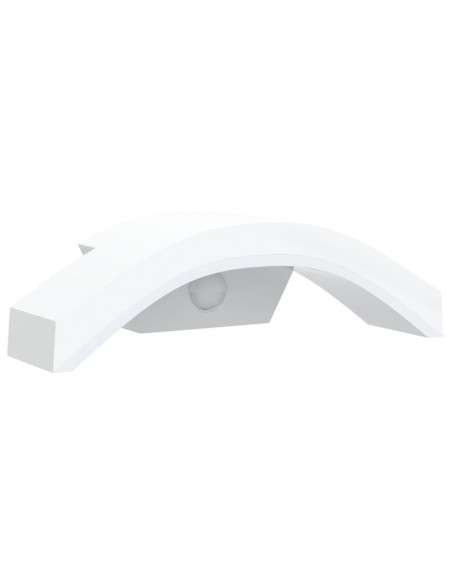 Applique con LED e Sensore 2 pz Bianche in Alluminio Pressofuso