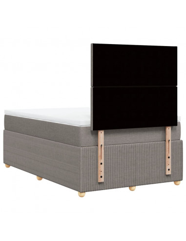 Giroletto a Molle con Materasso Tortora 120x190 cm in Tessuto