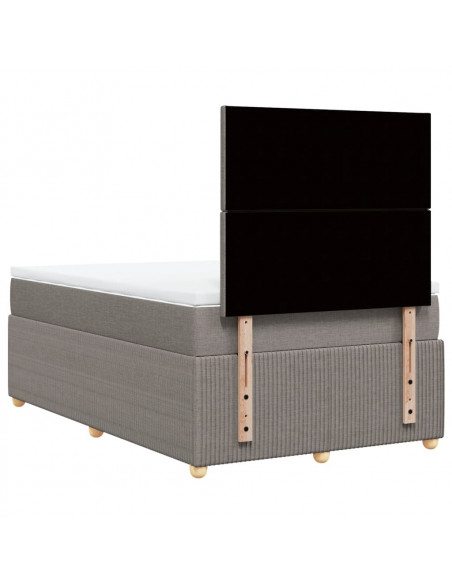 Giroletto a Molle con Materasso Tortora 120x190 cm in Tessuto