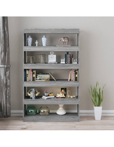 Libreria/Divisorio Grigio Sonoma 100x30x166 cm