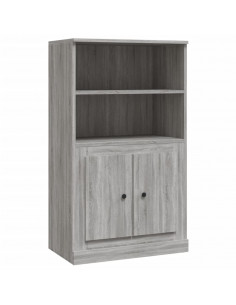 Credenza Grigio Sonoma 60x35,5x103,5 cm in Legno Multistrato 2
