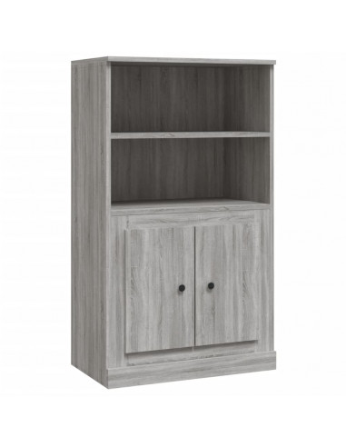 Credenza Grigio Sonoma 60x35,5x103,5 cm in Legno Multistrato