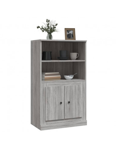 Credenza Grigio Sonoma 60x35,5x103,5 cm in Legno Multistrato