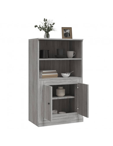 Credenza Grigio Sonoma 60x35,5x103,5 cm in Legno Multistrato