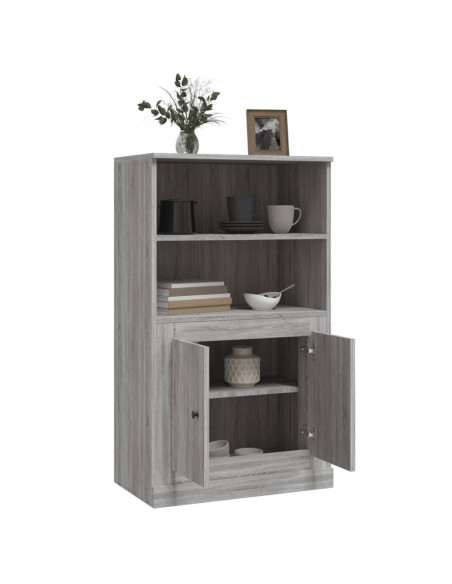 Credenza Grigio Sonoma 60x35,5x103,5 cm in Legno Multistrato