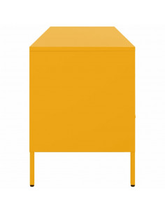 Mobile TV Giallo 100,5x39x50,5 cm in Acciaio Laminato a Freddo 2