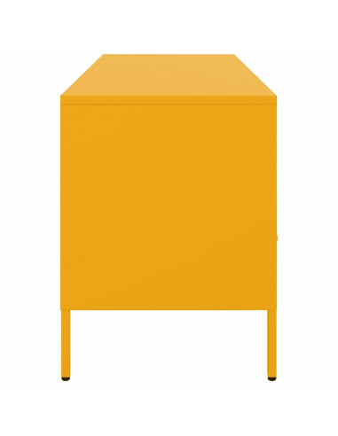 Mobile TV Giallo 100,5x39x50,5 cm in Acciaio Laminato a Freddo