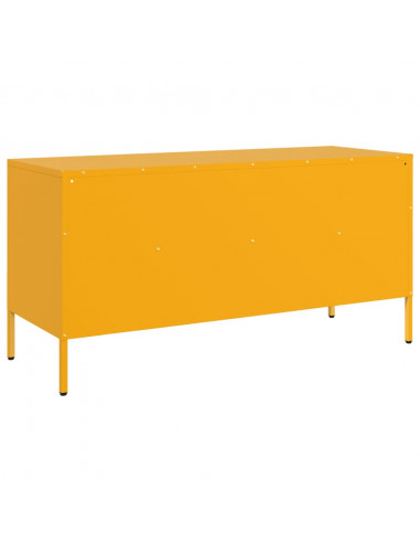 Mobile TV Giallo 100,5x39x50,5 cm in Acciaio Laminato a Freddo