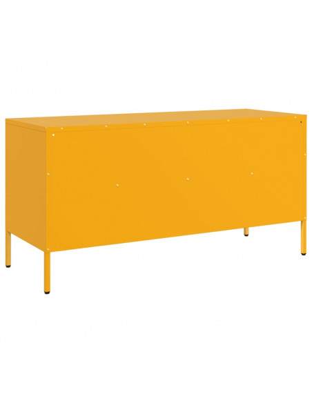 Mobile TV Giallo 100,5x39x50,5 cm in Acciaio Laminato a Freddo