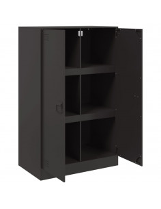 Credenza Nera 67x39x107 cm in Acciaio 2