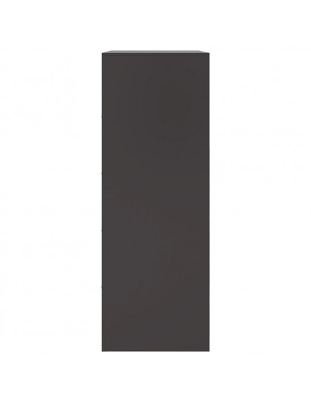 Credenza Nera 67x39x107 cm in Acciaio