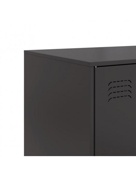 Credenza Nera 67x39x107 cm in Acciaio