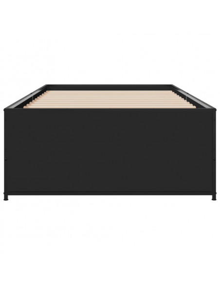 Giroletto Nero 100x200 cm in Legno Multistrato e Metallo