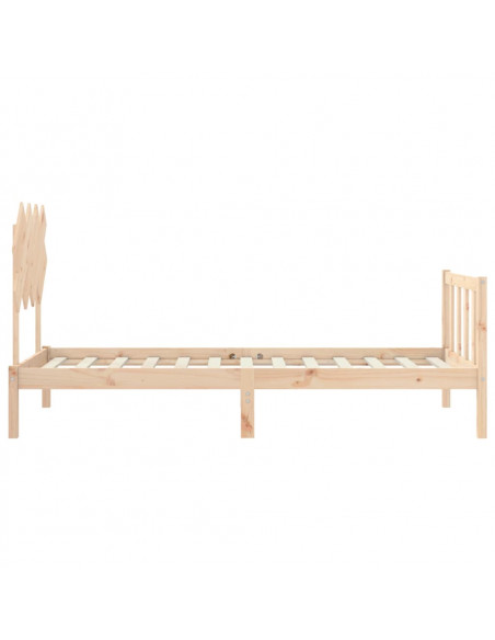 Giroletto con Testiera 90x200 cm in Legno Massello