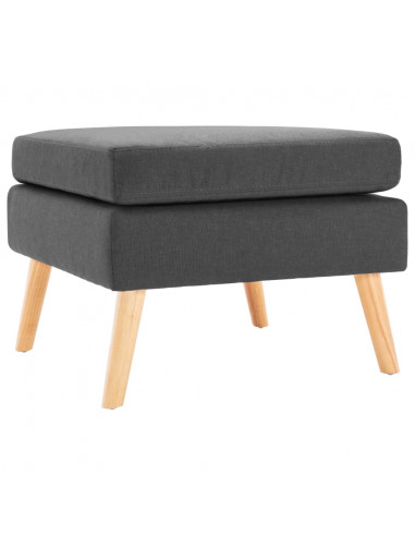 Poggiapiedi Grigio Scuro in Tessuto