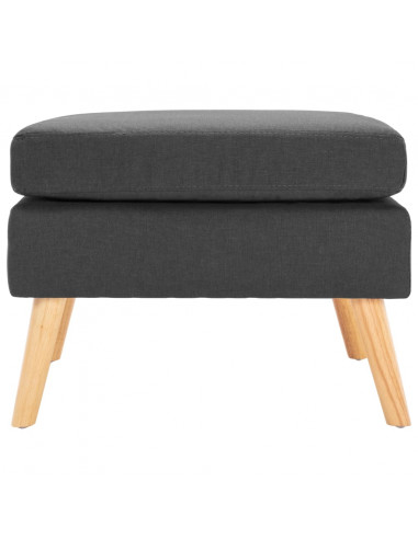 Poggiapiedi Grigio Scuro in Tessuto