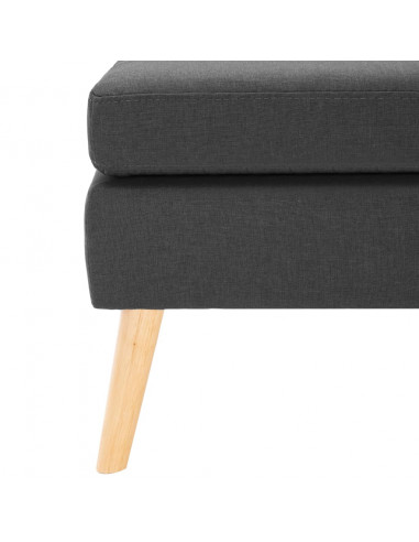 Poggiapiedi Grigio Scuro in Tessuto