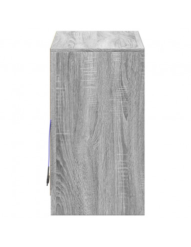 Credenza con LED Grigio Sonoma 72x34x61 cm in Legno Multistrato
