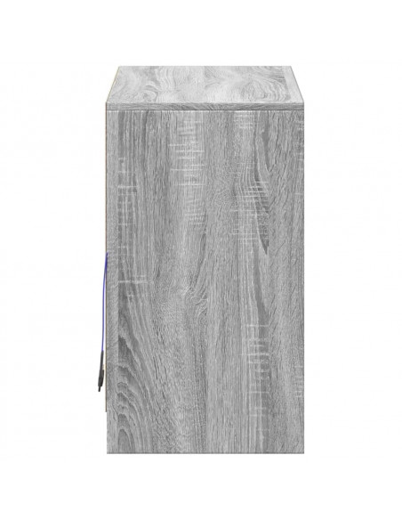 Credenza con LED Grigio Sonoma 72x34x61 cm in Legno Multistrato