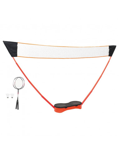 Set da Badminton con 2 Racchette, Rete e Custodia 292x30x152 cm