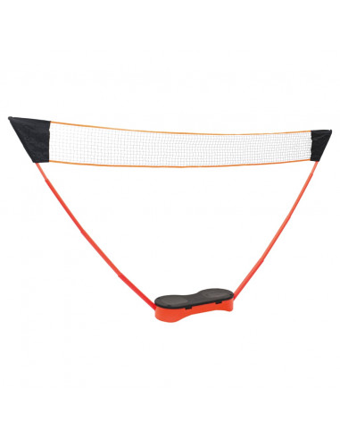 Set da Badminton con 2 Racchette, Rete e Custodia 292x30x152 cm