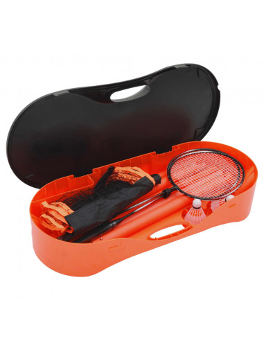 Set da Badminton con 2 Racchette, Rete e Custodia 292x30x152 cm