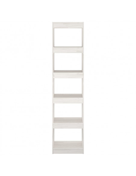 Libreria/Divisorio Bianco 40x30x167,5 cm in Massello di Pino