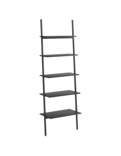 Scaffale Pendente a 5 Livelli Nero 64x34x185,5 cm 2