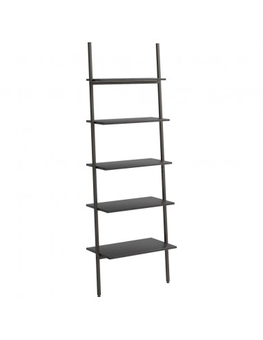 Scaffale Pendente a 5 Livelli Nero 64x34x185,5 cm