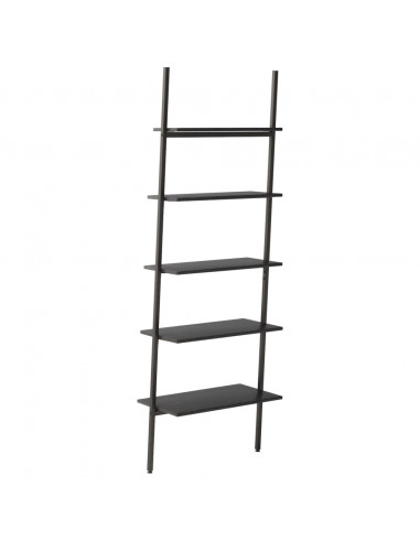 Scaffale Pendente a 5 Livelli Nero 64x34x185,5 cm