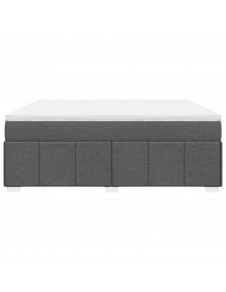 Giroletto a Molle con Materasso Grigio Scuro 180x200 cm Tessuto