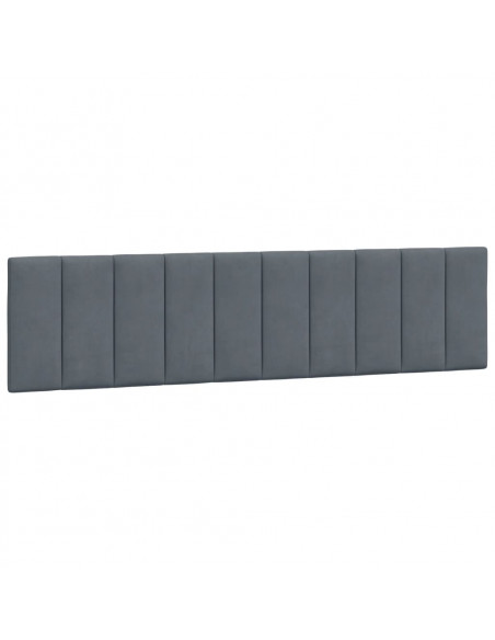 Letto con Materasso Grigio Scuro 200x200 cm Velluto