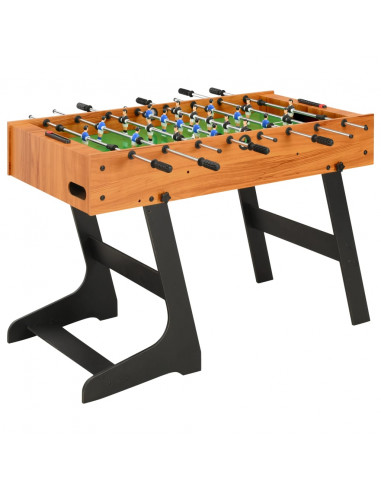 Calcio Balilla Pieghevole 121x61x80 cm Marrone Chiaro