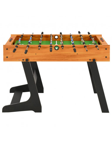 Calcio Balilla Pieghevole 121x61x80 cm Marrone Chiaro