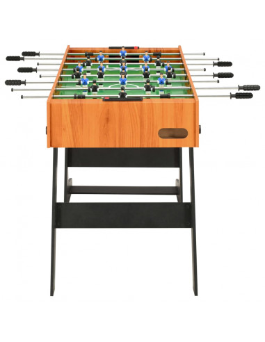 Calcio Balilla Pieghevole 121x61x80 cm Marrone Chiaro