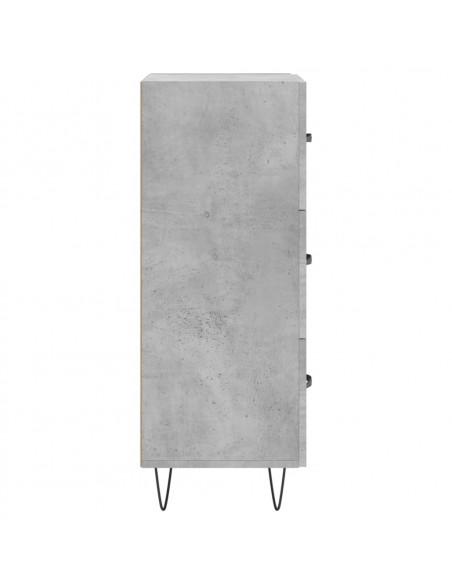 Credenza Grigio Cemento 34,5x34x90 cm in Legno Multistrato