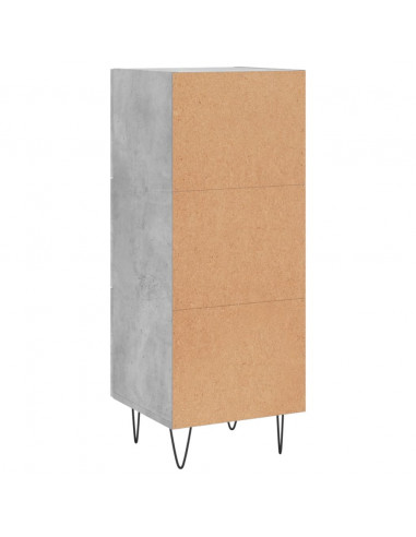 Credenza Grigio Cemento 34,5x34x90 cm in Legno Multistrato