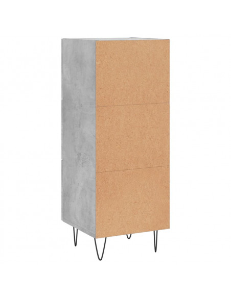 Credenza Grigio Cemento 34,5x34x90 cm in Legno Multistrato