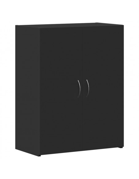Schedario Nero 60x32x77,5 cm in Legno Multistrato