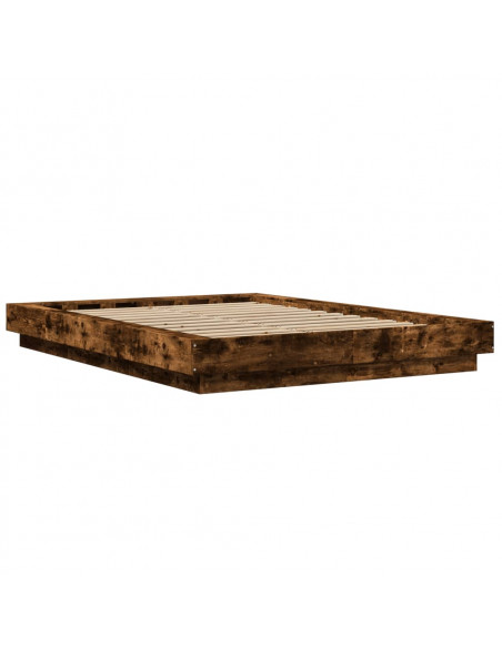 Giroletto Luci LED Rovere Fumo 135x190 cm Legno Multistrato