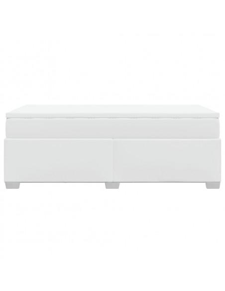 Giroletto a Molle con Materasso Bianco 100x200 cm in Similpelle