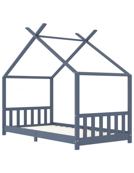 Giroletto per Bambini Grigio in Massello di Pino 90x200 cm