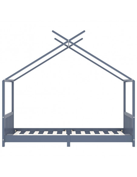 Giroletto per Bambini Grigio in Massello di Pino 90x200 cm