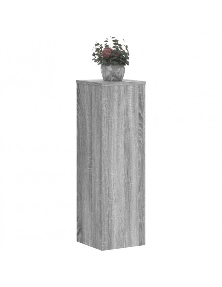 Supporti per Piante 2 pz Grigio 25x25x80 cm in Multistrato
