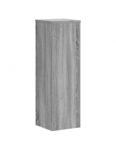 Supporti per Piante 2 pz Grigio 25x25x80 cm in Multistrato