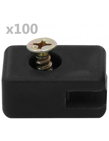 Supporto per Fili Recinzioni Giardino e Vite 100 Set Antracite