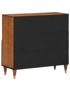 Credenza 80x33x75 cm in Legno Massello di Mango 2
