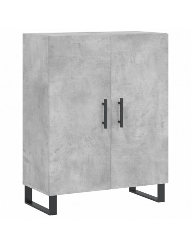 Credenza Grigio Cemento 69,5x34x180 cm in Legno Multistrato