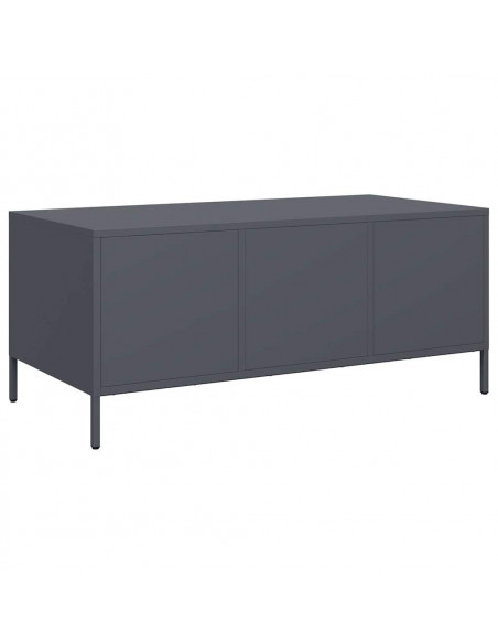 Tavolino Antracite 101,5x50x43,5cm in Acciaio Laminato a Freddo