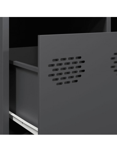 Tavolino Antracite 101,5x50x43,5cm in Acciaio Laminato a Freddo